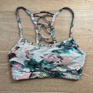 PrAna Isaline Yoga Sports Bra - White Graceful - Size XS